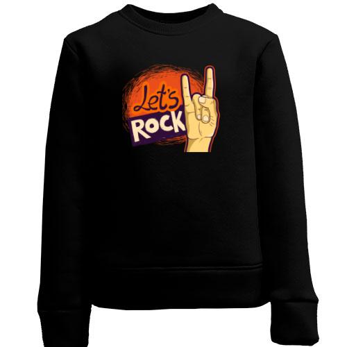 Дитячий світшот з написом Let`s rock